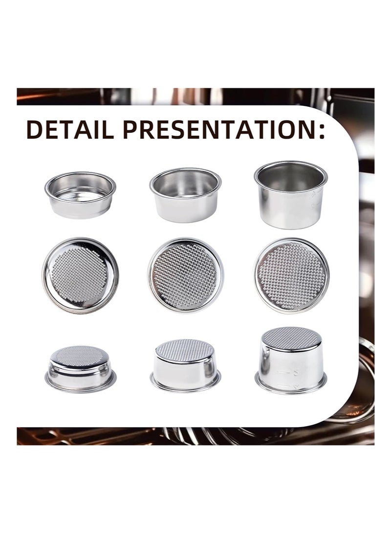 EZSOZO 51mm Coffee Filter Basket， Stainless Steel Reusable Coffee Machine Filter Accessory， Single/Double/Four Cup Single-Wall Coffee Pressurized Porous Filter - Image 3